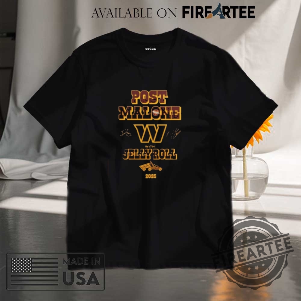 "Shop 2025 Tour Shirts: Post Malone, Cubs, Rebecca Black & More" 12 Post Malone Big Ass Stadium Tour X Washington Commanders 2025 T Shirt