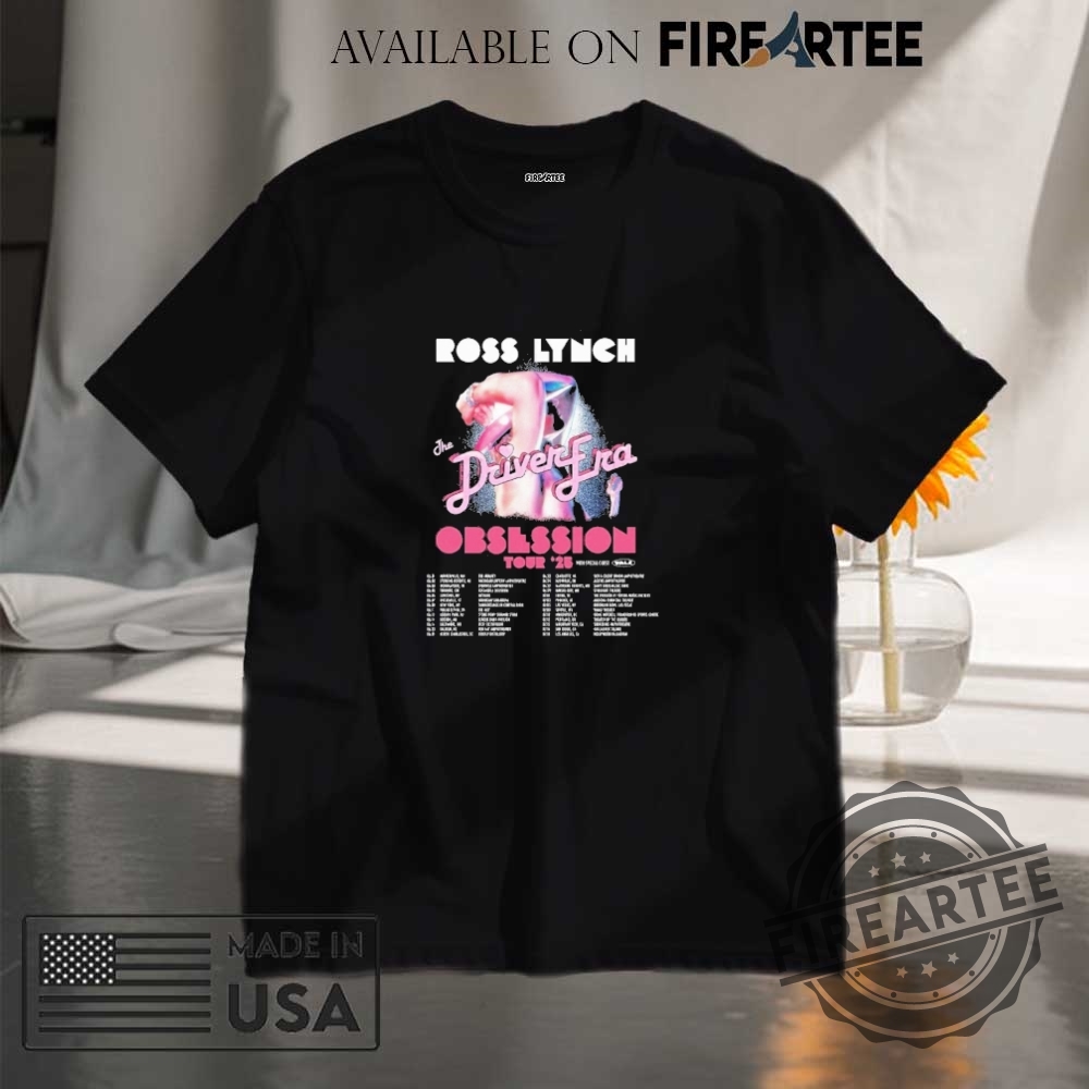 "Shop 2025 Tour Shirts: Post Malone, Cubs, Rebecca Black & More" 18 The Driver Era Obsession World Tour 2025 Dates List Cover Ross Lynch Shirt