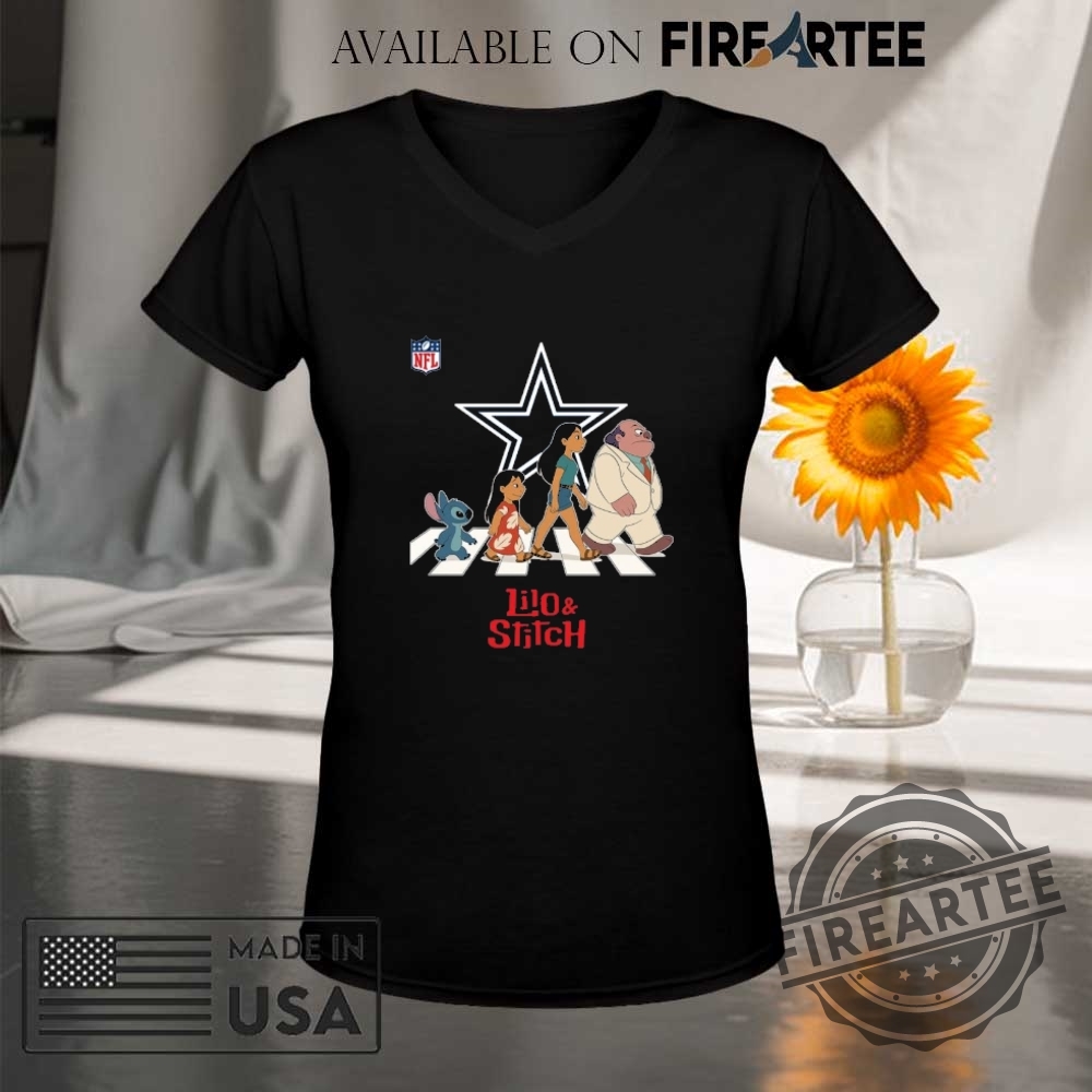 Dallas Cowboys Nfl Lilo And Stitch Characters Abbey Road Shirt 9 Dallas Cowboys NFL Lilo and Stitch characters abbey road shirt