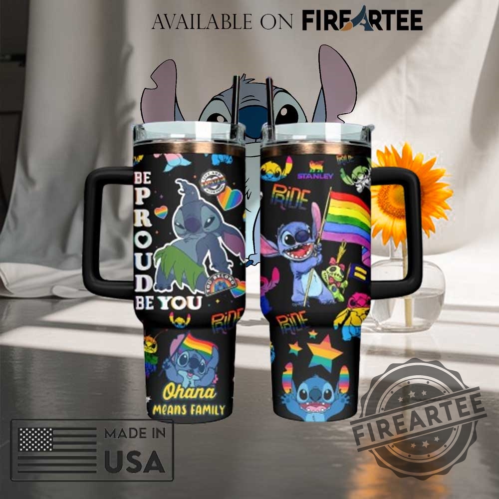 Lilo Stitch Pride Black Stainless Steel Tumbler Rainbow Lgbtq Travel Mug 5 Lilo Stitch Pride Black Stainless Steel Tumbler Rainbow LGBTQ+ Travel Mug