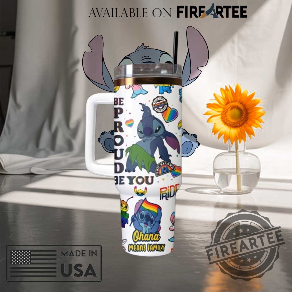 Lilo Stitch Pride White Stainless Steel Tumbler Rainbow Lgbtq Travel Mug 5 Lilo Stitch Pride White Stainless Steel Tumbler Rainbow LGBTQ+ Travel Mug
