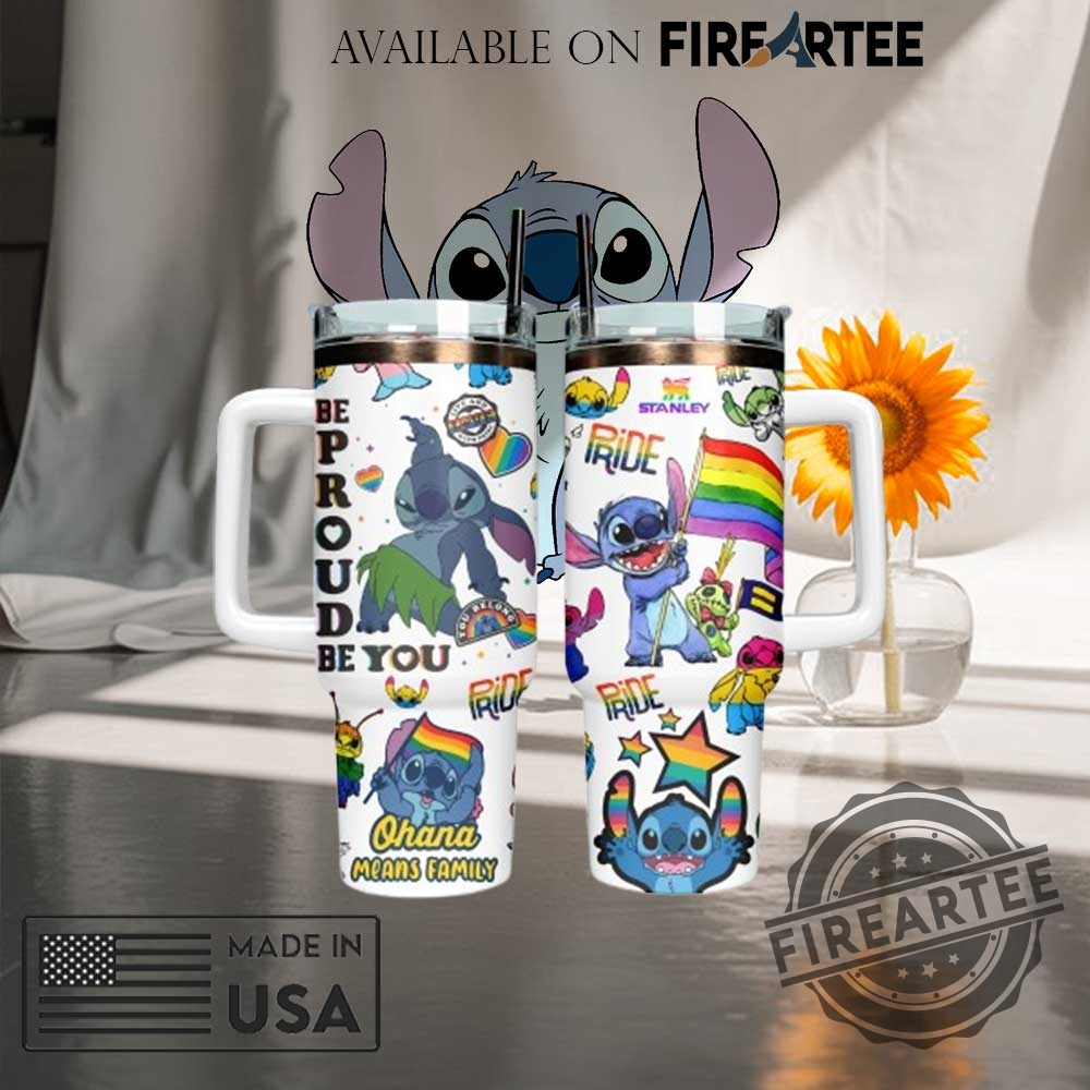 Lilo Stitch Pride White Stainless Steel Tumbler Rainbow Lgbtq Travel Mug 6 Lilo Stitch Pride White Stainless Steel Tumbler Rainbow LGBTQ+ Travel Mug