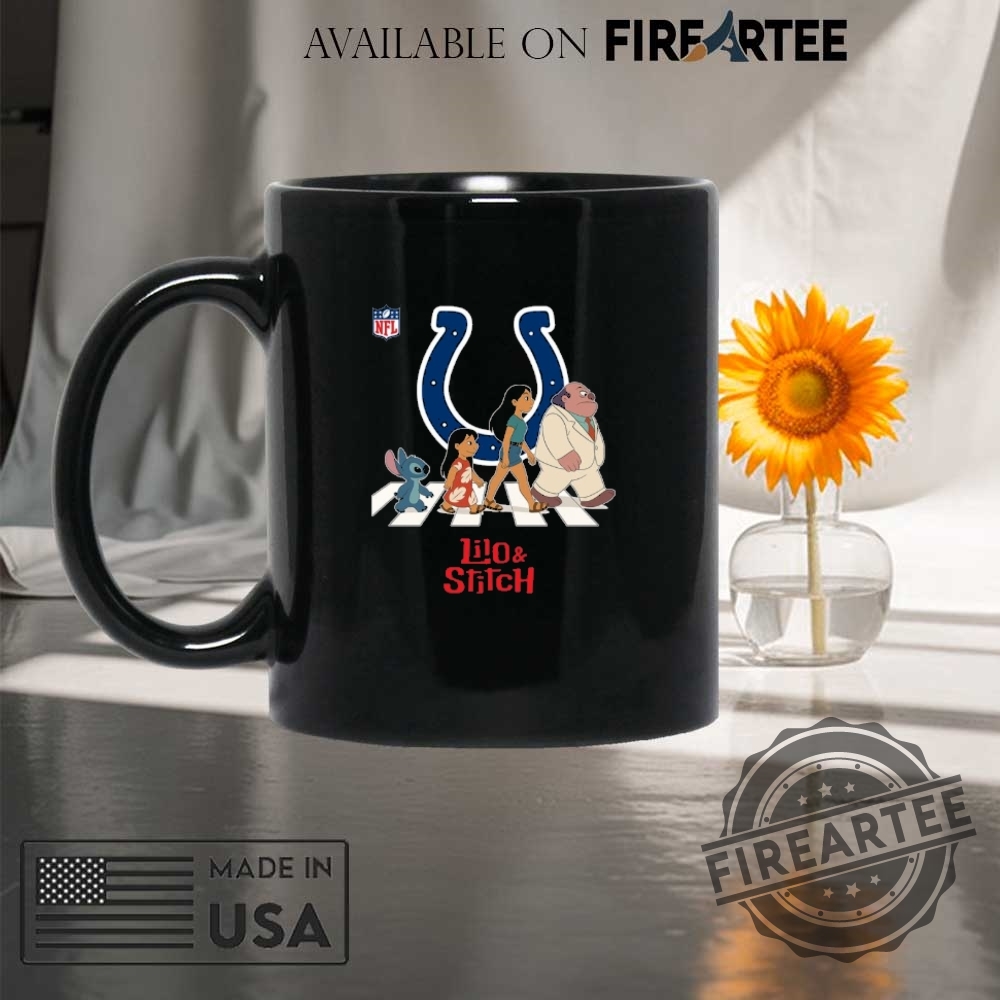Indianapolis Colts Nfl Lilo And Stitch Characters Abbey Road Shirt 8 Indianapolis Colts NFL Lilo and Stitch characters abbey road shirt