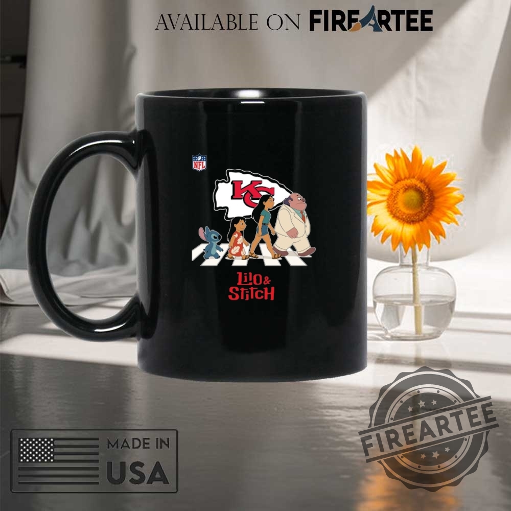 Kansas City Chiefs Nfl Lilo And Stitch Characters Abbey Road Shirt 8 Kansas City Chiefs NFL Lilo and Stitch characters abbey road shirt