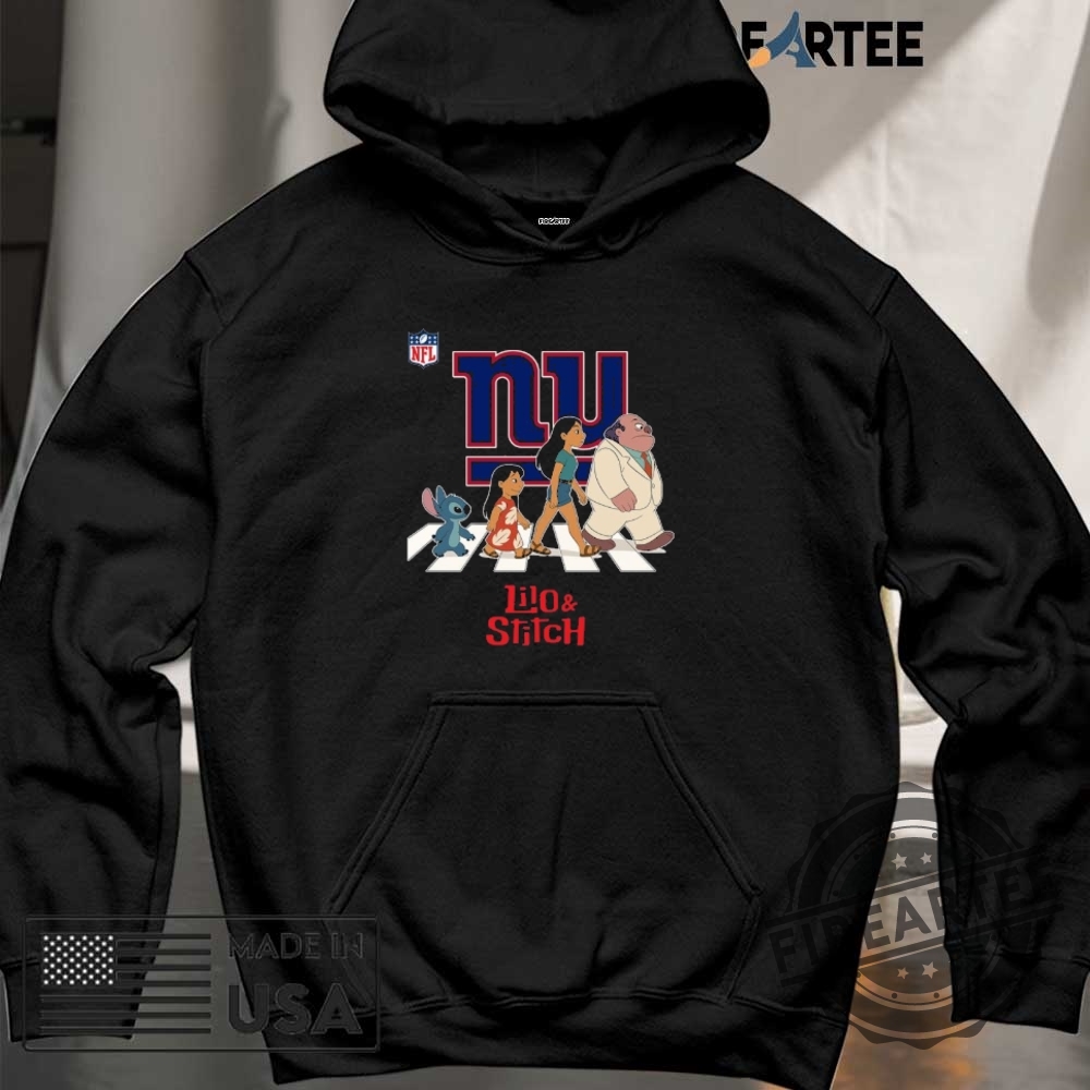 New York Giants Nfl Lilo And Stitch Characters Abbey Road Shirt 6 New York Giants NFL Lilo and Stitch characters abbey road shirt
