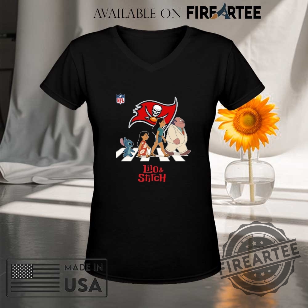 Tampa Bay Buccaneers Nfl Lilo And Stitch Characters Abbey Road Shirt 9 Tampa Bay Buccaneers NFL Lilo and Stitch characters abbey road shirt