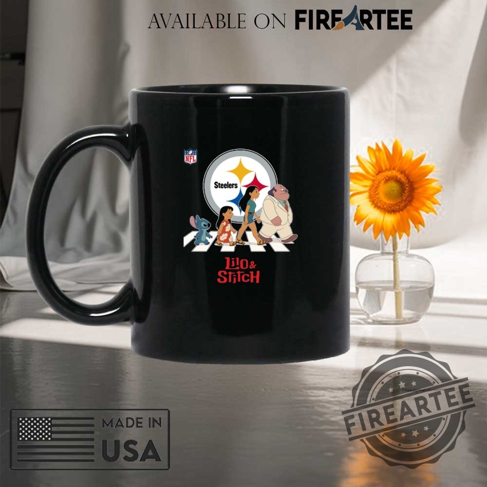 Pittsburgh Steelers Nfl Lilo And Stitch Characters Abbey Road Shirt 8 Pittsburgh Steelers NFL Lilo and Stitch characters abbey road shirt