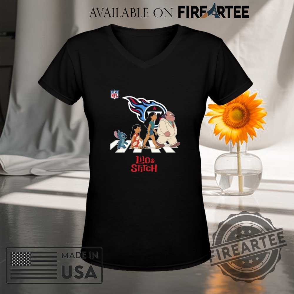 Tennessee Titans Nfl Lilo And Stitch Characters Abbey Road Shirt 9 Tennessee Titans NFL Lilo and Stitch characters abbey road shirt