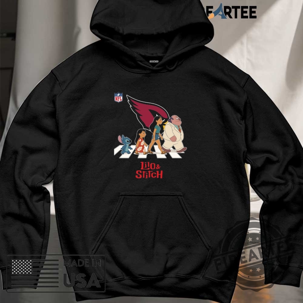 Arizona Cardinals Nfl Lilo And Stitch Characters Abbey Road Shirt 6 Arizona Cardinals NFL Lilo and Stitch characters abbey road shirt