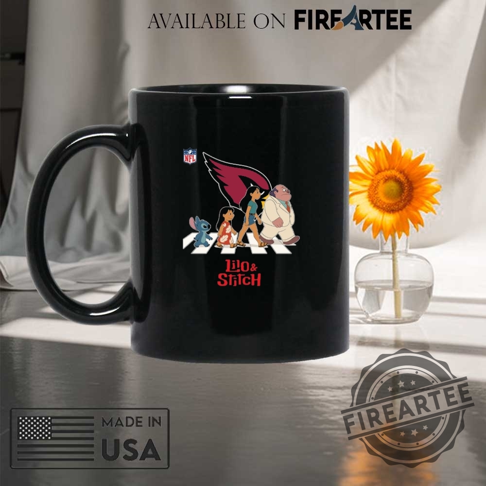 Arizona Cardinals Nfl Lilo And Stitch Characters Abbey Road Shirt 8 Arizona Cardinals NFL Lilo and Stitch characters abbey road shirt