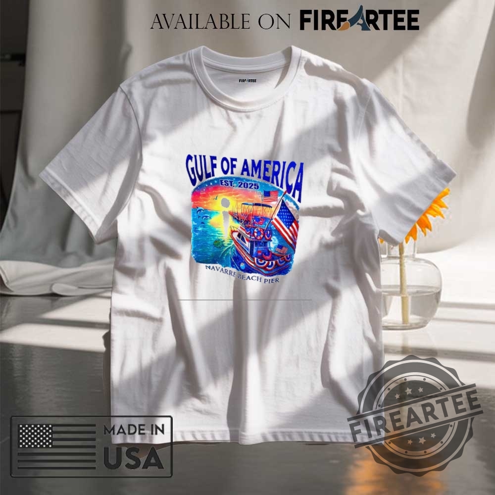 Official Gulf Of America Est 2025 Navarre Beach Pier Shirt