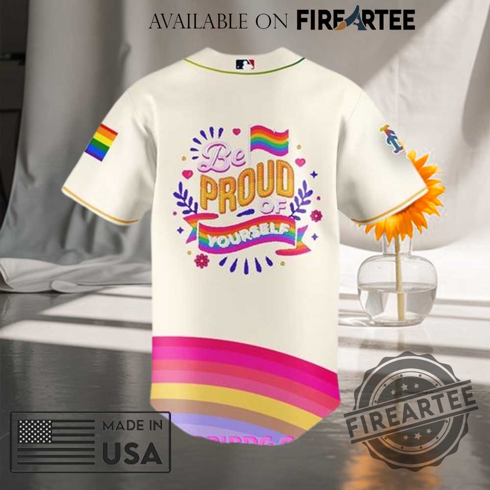 New York Yankees Be Proud Of Yourself Pride Celebration Baseball Jersey 5 New York Yankees Be Proud of Yourself Pride Celebration Baseball Jersey