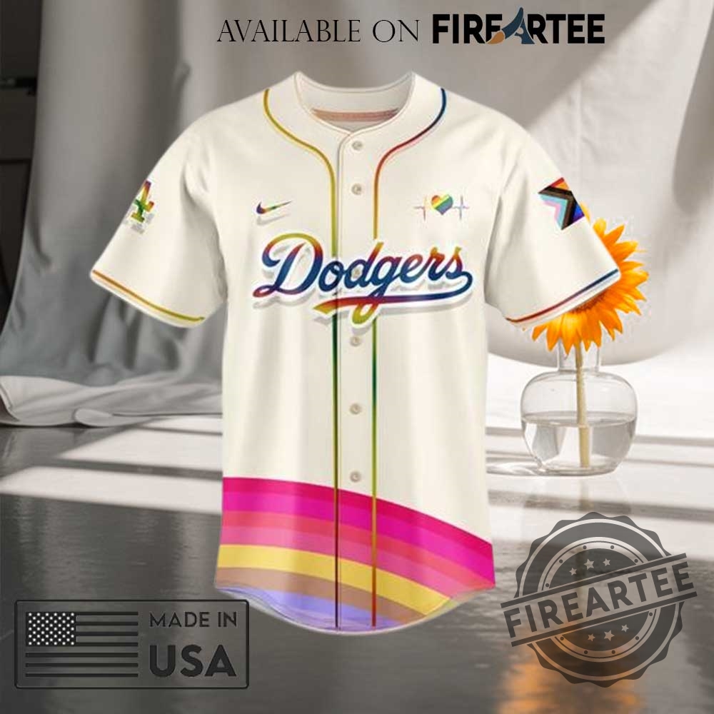 Los Angeles Dodgers Be Proud Of Yourself Pride Celebration Baseball Jersey 5 Los Angeles Dodgers Be Proud of Yourself Pride Celebration Baseball Jersey