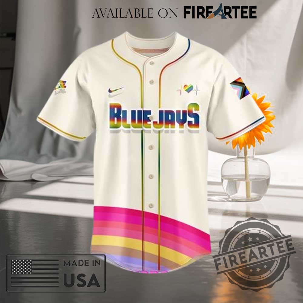 Toronto Blue Jays Be Proud Of Yourself Pride Celebration Baseball Jersey 4 Toronto Blue Jays Be Proud of Yourself Pride Celebration Baseball Jersey