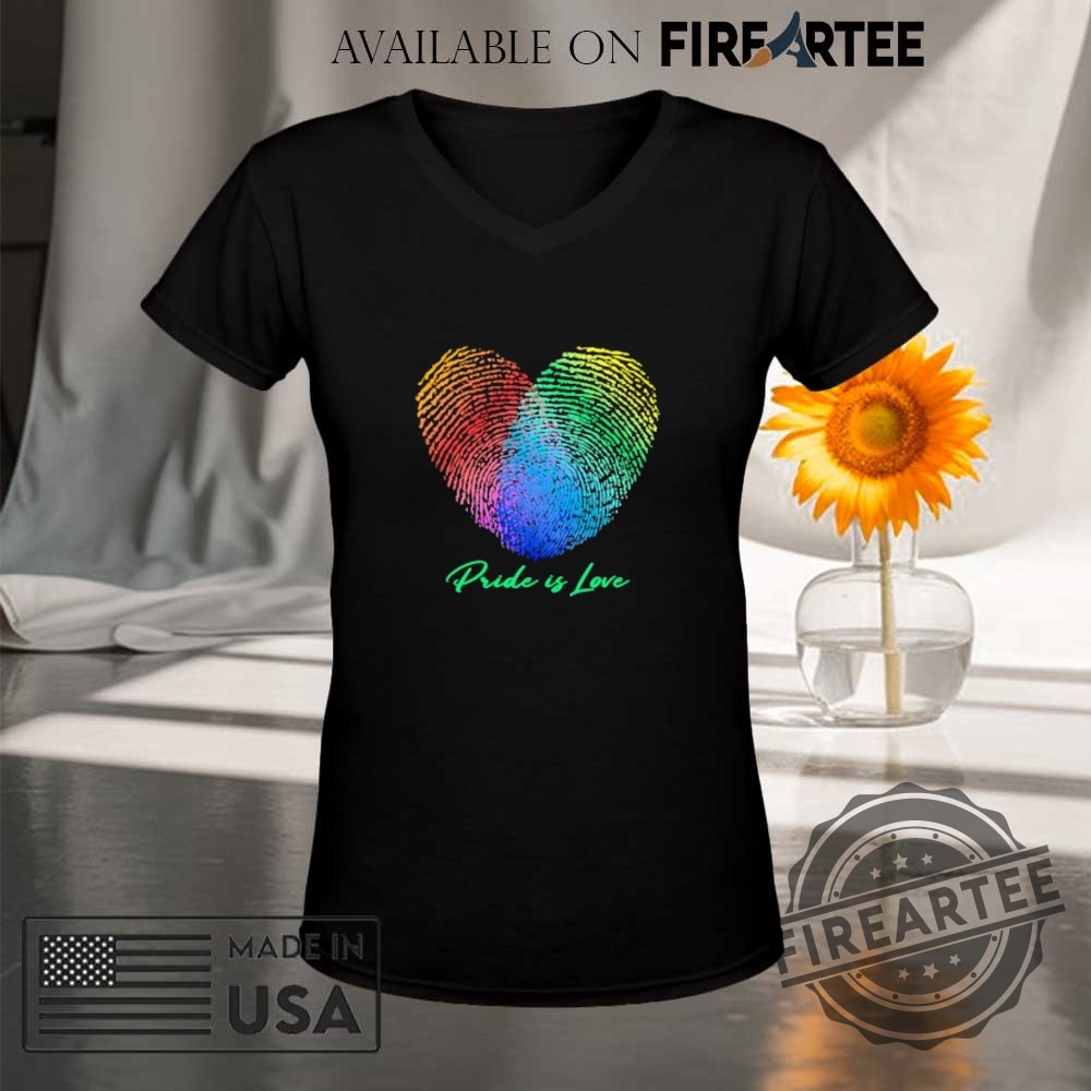 Pride Is Love Fingerprint Heart Shirt 9 Pride is love fingerprint heart shirt