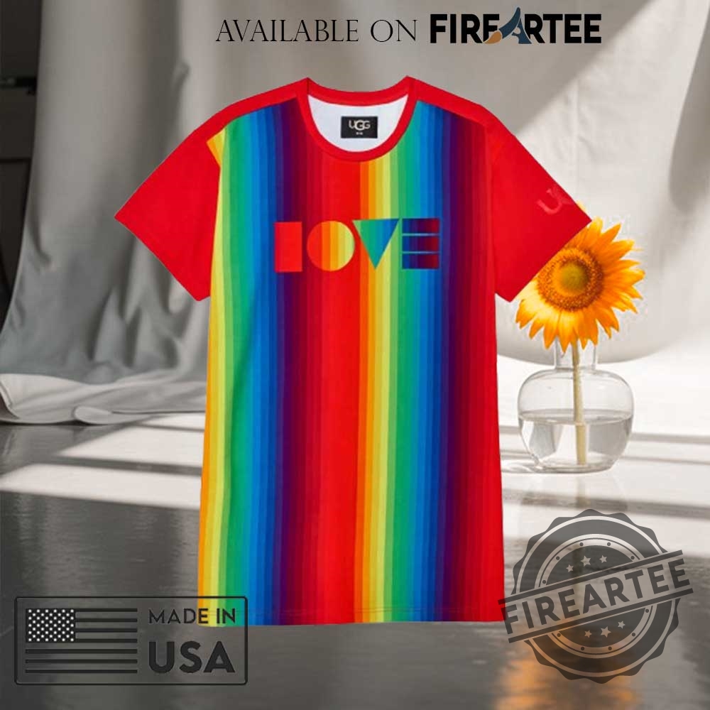Pride Rainbow Love Shirt Bold Multicolor Graphic Tee
