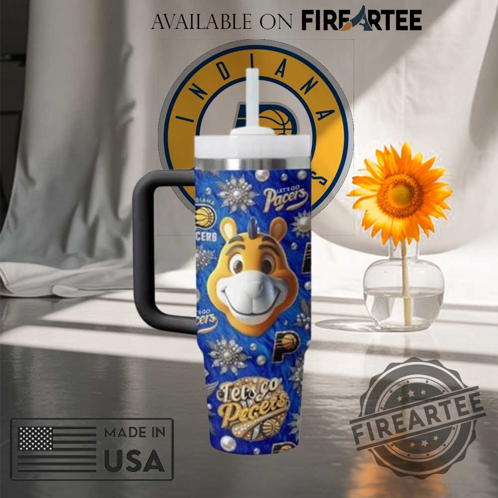 Indiana Pacers Tumbler With Handle Blue Mascot Basketball Cup Lets Go Pacers Christmas Design 4 Indiana Pacers Tumbler With Handle Blue Mascot Basketball Cup Lets Go Pacers Christmas Design fireartee 2