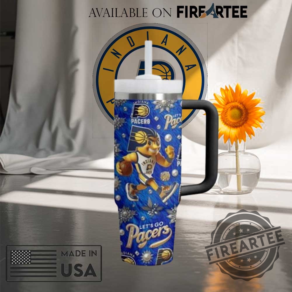 Indiana Pacers Tumbler With Handle Blue Mascot Basketball Cup Lets Go Pacers Christmas Design 5 Indiana Pacers Tumbler With Handle Blue Mascot Basketball Cup Lets Go Pacers Christmas Design fireartee 3