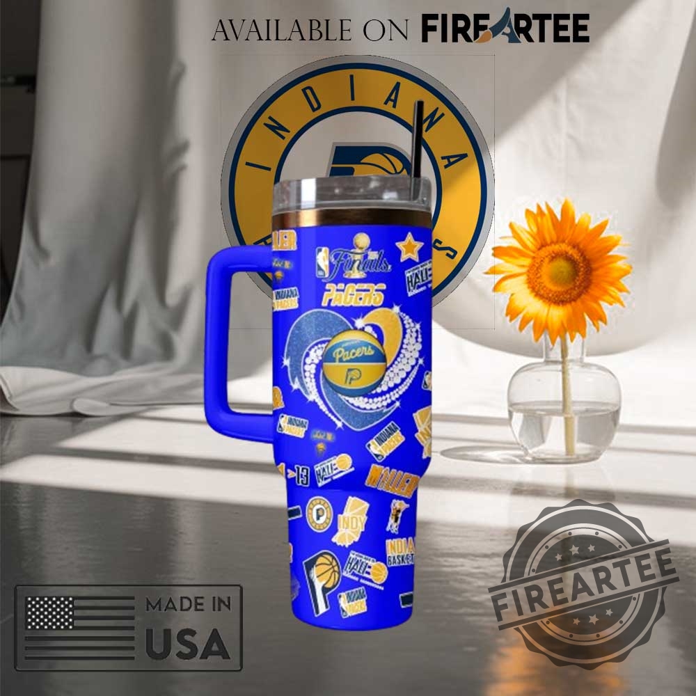 Indiana Pacers Tumbler 40Oz Blue Handle Cup For Women Fans Just A Girl Design 4 Indiana Pacers Tumbler 40oz – Blue Handle Cup for Women Fans, Just a Girl Design