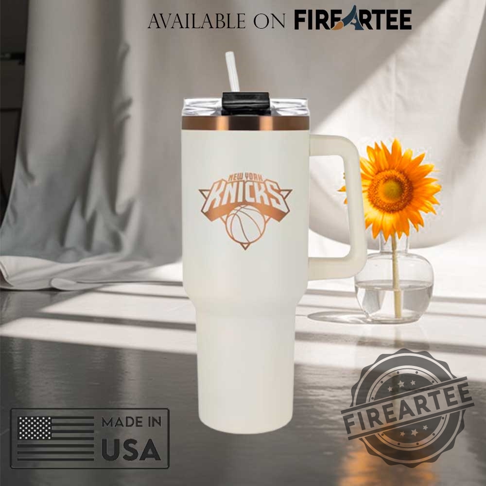 New York Knicks Tumbler 40Oz Cream Handle Cup 3 New York Knicks Tumbler 40oz Cream Handle Cup