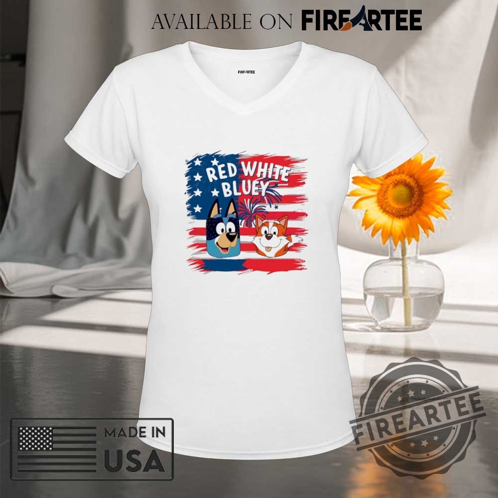 Red White Bluey America Flag 4Th Of July Shirt 9 Red White Bluey America Flag 4th of July shirt