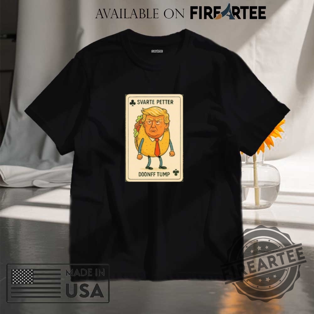 "Celebrate 2025 July 4th with Bluey: Unique Patriotic Shirts" 7 Svarte Petter Donald Trump Taco Trump Card Shirt