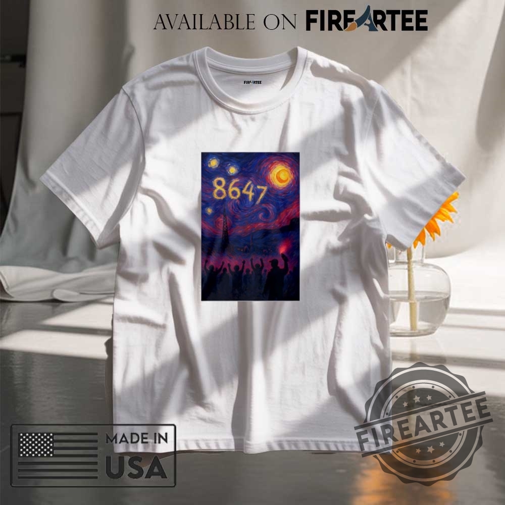 "Celebrate 2025 July 4th with Bluey: Unique Patriotic Shirts" 9 8647 Van Gogh Mashup Shirt