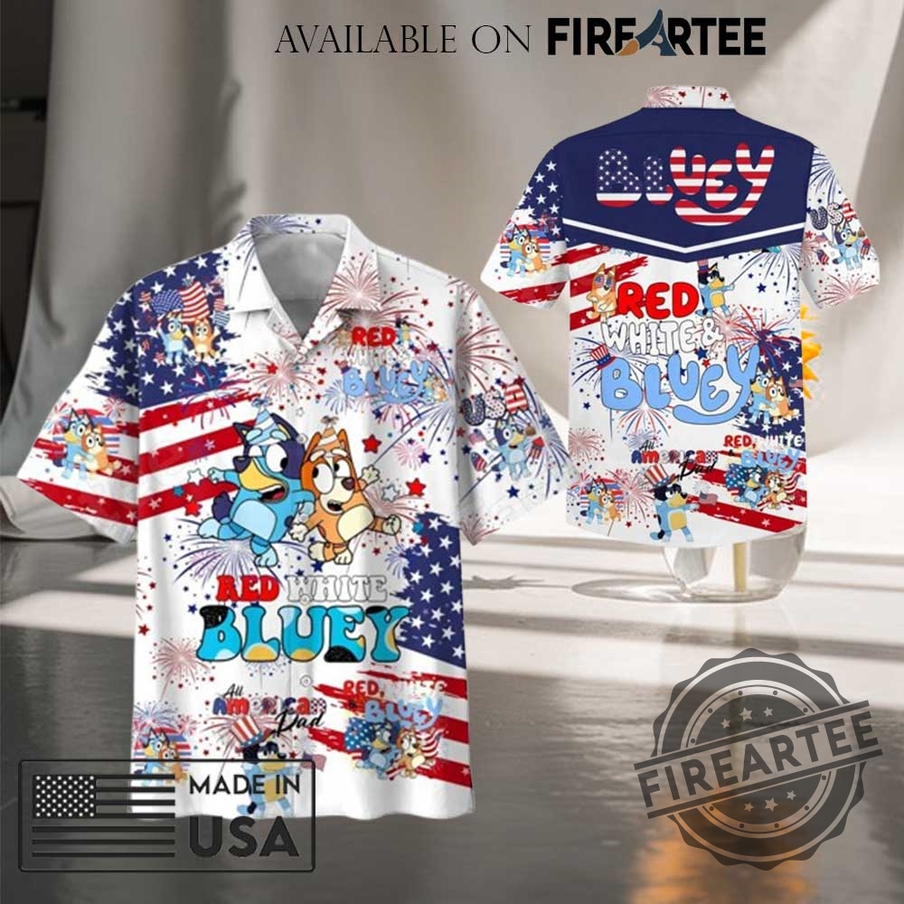 Red White And Bluey 4Th Of July Hawaiian Shirt And Shorts 5 Red White And Bluey 4th Of July Hawaiian Shirt And Shorts