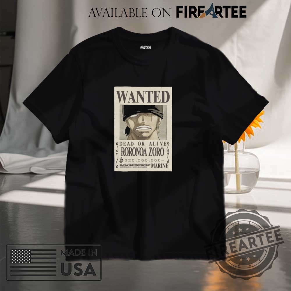"Top 5 Patriotic Hawaiian Shirts for a Stylish 4th of July" 13 One Piece Roronoa Zoro Full Wanted Poster Shirt