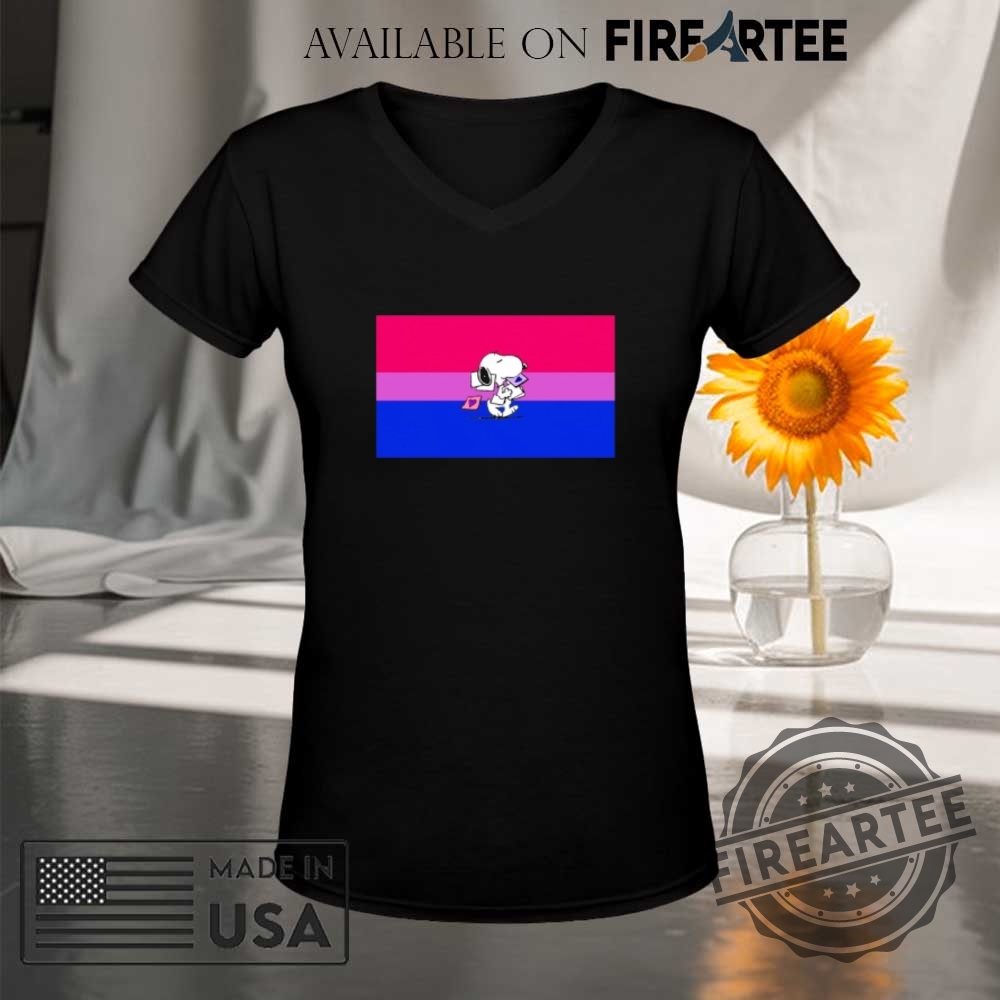 Cute Snoopy Happy Pride Month Bisexual Flag Shirt 9 Cute Snoopy Happy Pride Month Bisexual flag shirt