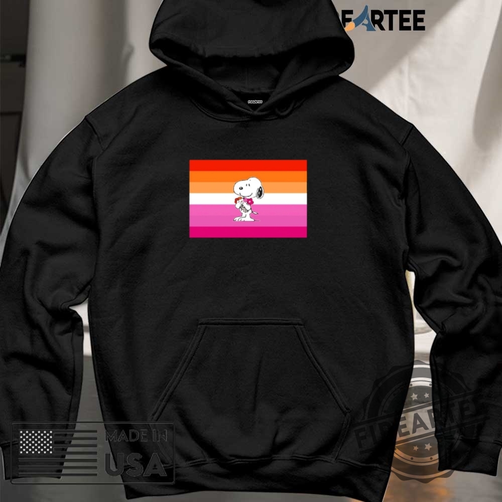 Cute Snoopy Happy Pride Month Lesbian Flag Shirt 6 Cute Snoopy Happy Pride Month Lesbian flag shirt