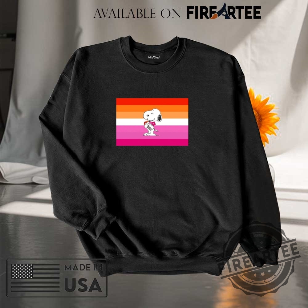 Cute Snoopy Happy Pride Month Lesbian Flag Shirt 7 Cute Snoopy Happy Pride Month Lesbian flag shirt