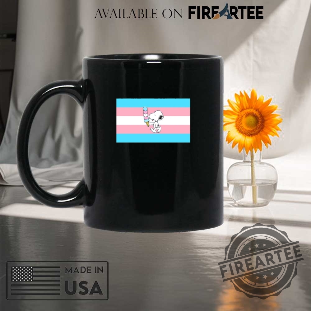 Cute Snoopy Eat Ice Cream Happy Pride Month Trans Flag Shirt 8 Cute Snoopy eat ice cream Happy Pride Month Trans flag shirt