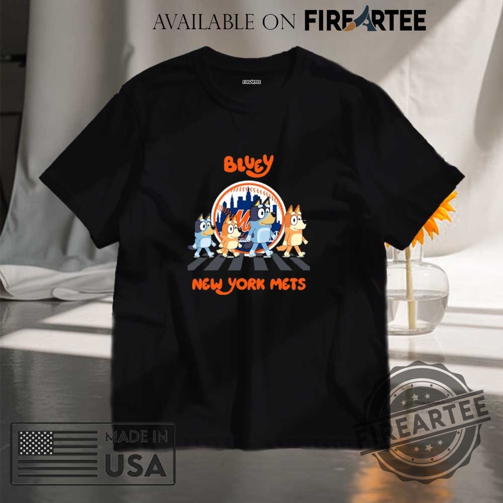 New York Mets Bluey Family Abbey Road Shirt