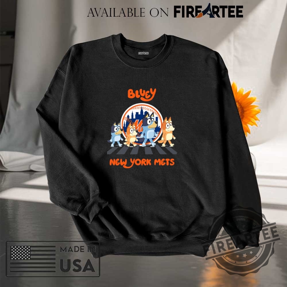 New York Mets Bluey Family Abbey Road Shirt 7 New York Mets Bluey Family abbey road shirt