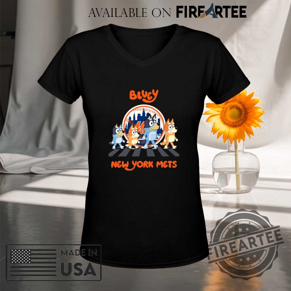 New York Mets Bluey Family Abbey Road Shirt 9 New York Mets Bluey Family abbey road shirt