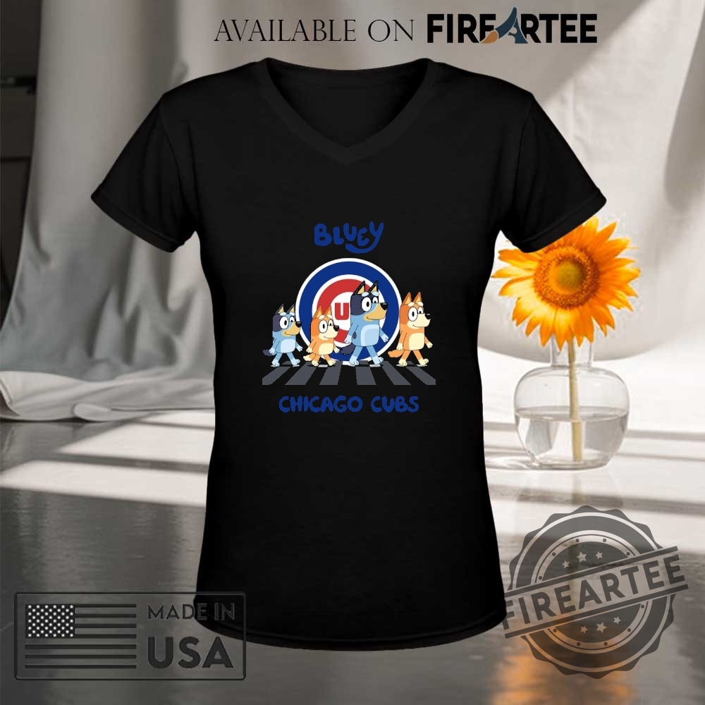 Chicago Cubs Bluey Family Abbey Road Shirt 9 Chicago Cubs Bluey Family abbey road shirt