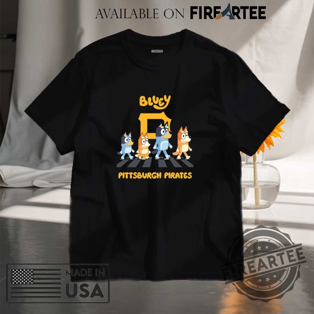 Pittsburgh Pirates Bluey Family Abbey Road Shirt