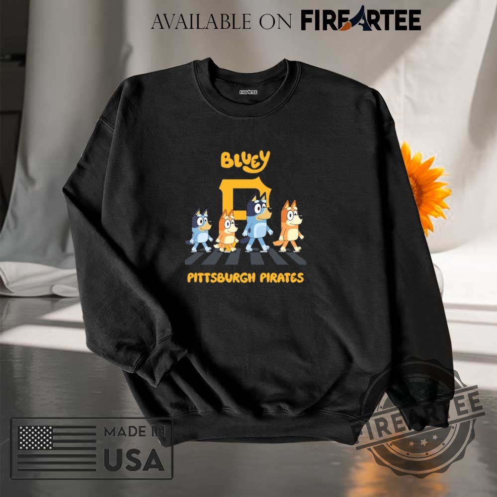 Pittsburgh Pirates Bluey Family Abbey Road Shirt 7 Pittsburgh Pirates Bluey Family abbey road shirt