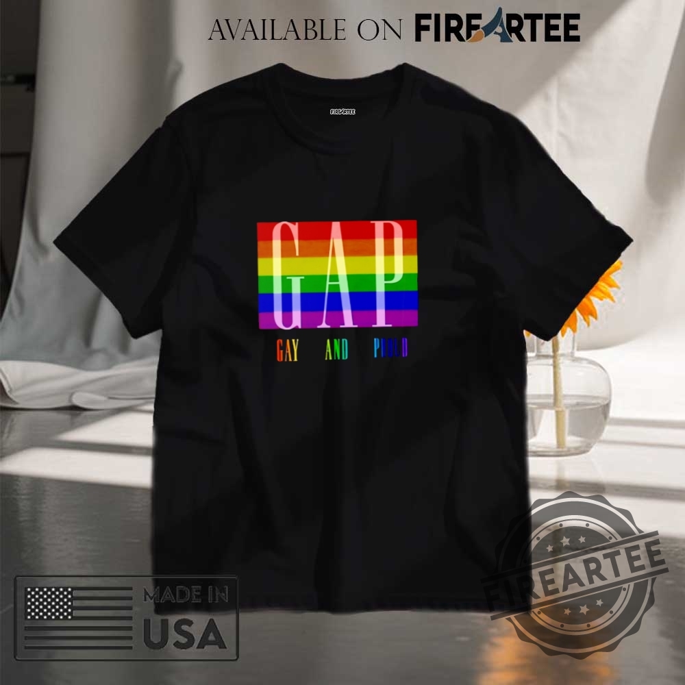 "Celebrate Pride and Sports with Cute Snoopy and Bluey Shirts" 11 Gap Gay And Proud Shirt