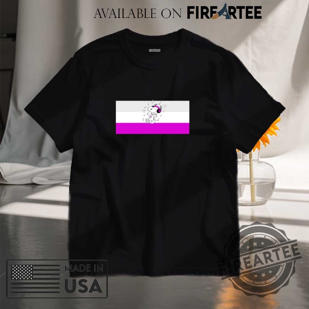"Celebrate Pride and Sports with Cute Snoopy and Bluey Shirts" 15 Snoopy Happy Pride Month Asexual Flag Shirt