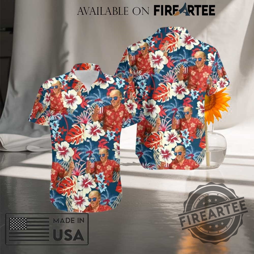 Funny Trump 4Th Of July Hawaiian Shirt