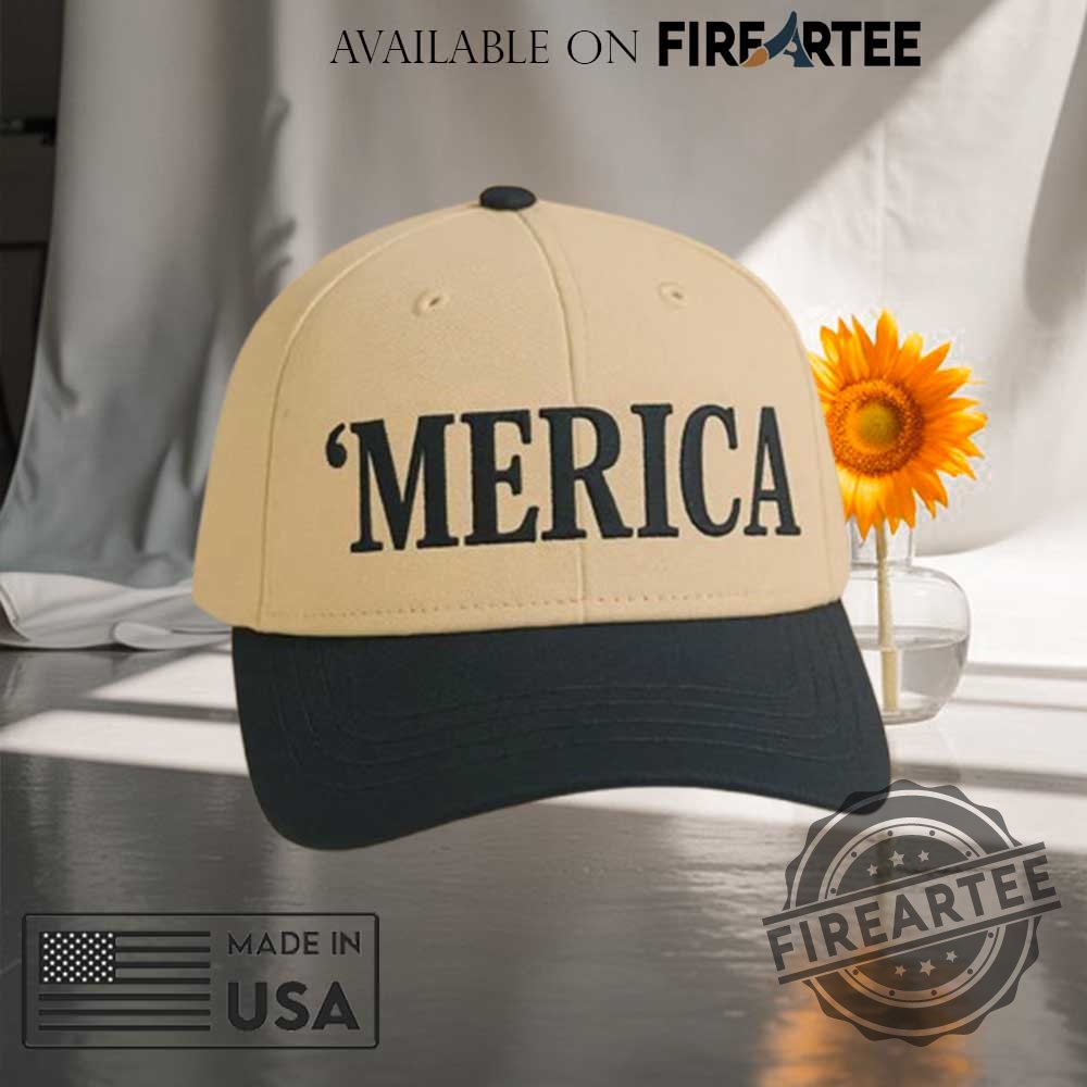 4Th Of July Merica Hat Embroidery