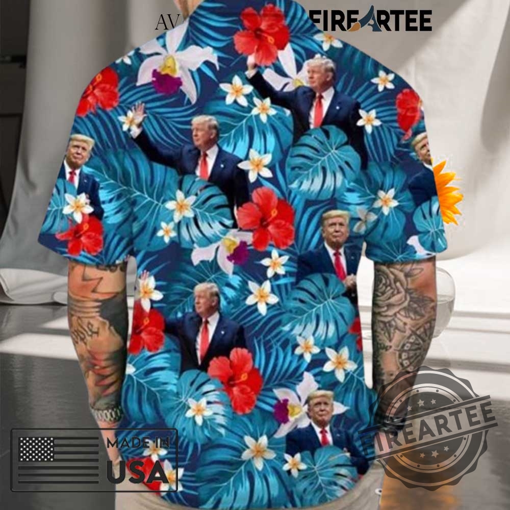 Funny Trump 4Th Of July Hawaiian Shirt