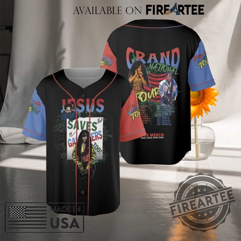 Grand National Tour Baseball Jersey Jesus Saves Streetwear Hip Hop Shirt 3 Grand National Tour Baseball Jersey – Jesus Saves Streetwear Hip Hop Shirt
