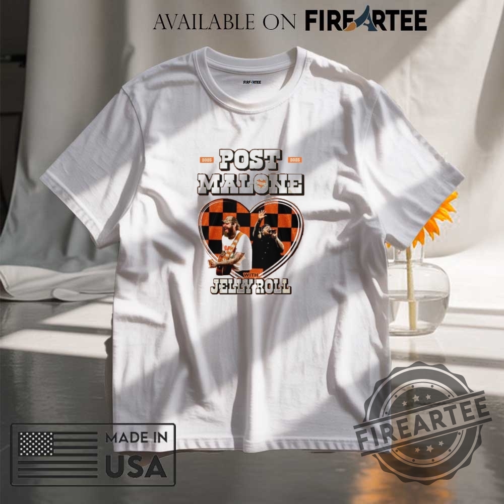 "2024 Morgan Wallen, Kendrick Lamar Concert Jerseys & Streetwear Shirts" 20 Post Malone With Jelly Roll The Big Ass Stadium Tour 2025 Shirt