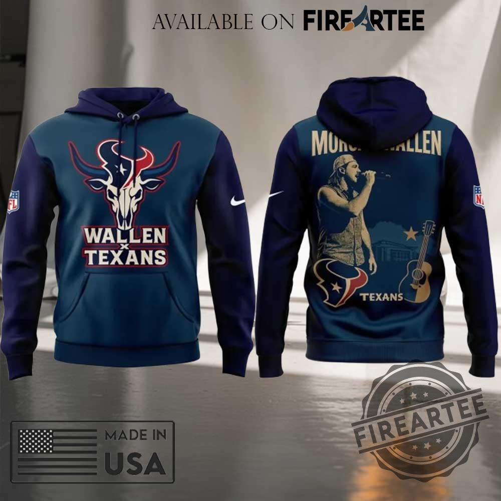 "Morgan Wallen and Music Star Apparel: Limited Edition Shirts & Hoodie" 4 Houston Texans X Morgan Wallen Live In Houston Limited Edition Hoodie