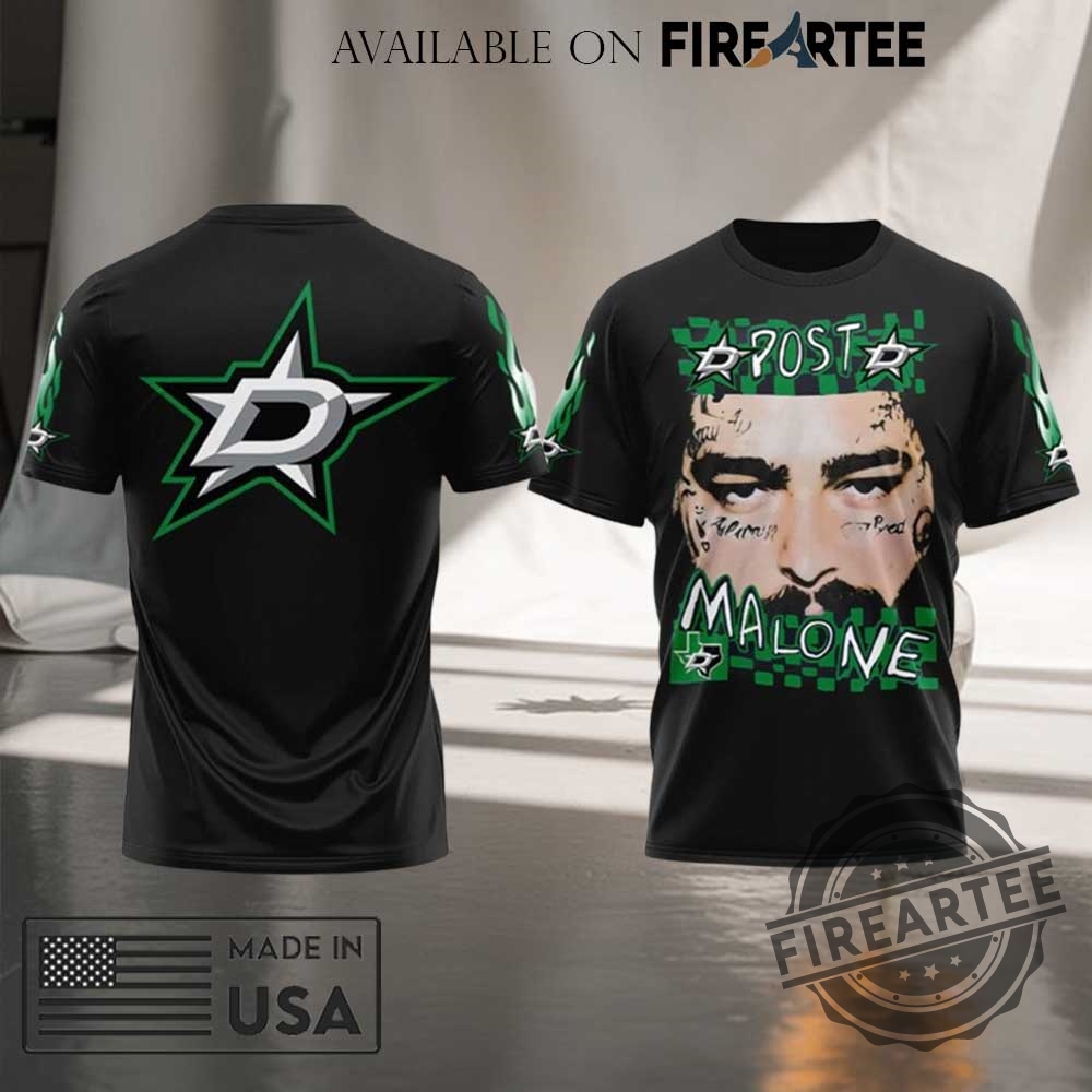 "Morgan Wallen and Music Star Apparel: Limited Edition Shirts & Hoodie" 18 Dallas Stars X Post Malone Premium Limited Edition Tshirt