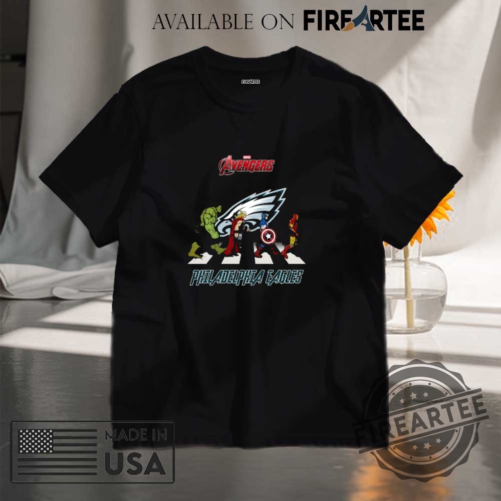 "Top Sports Tee Picks: Dodgers, Pacers, Eagles, Celtics Marvel Designs" 5 Nfl Philadelphia Eagles Marvel Avengers Abbey Road Shirt