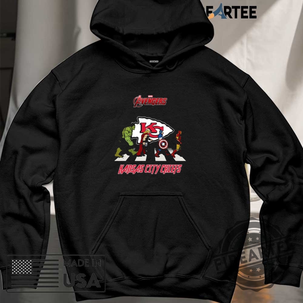 Nfl Kansas City Chiefs Marvel Avengers Abbey Road Shirt 6 NFL Kansas City Chiefs Marvel Avengers abbey road shirt